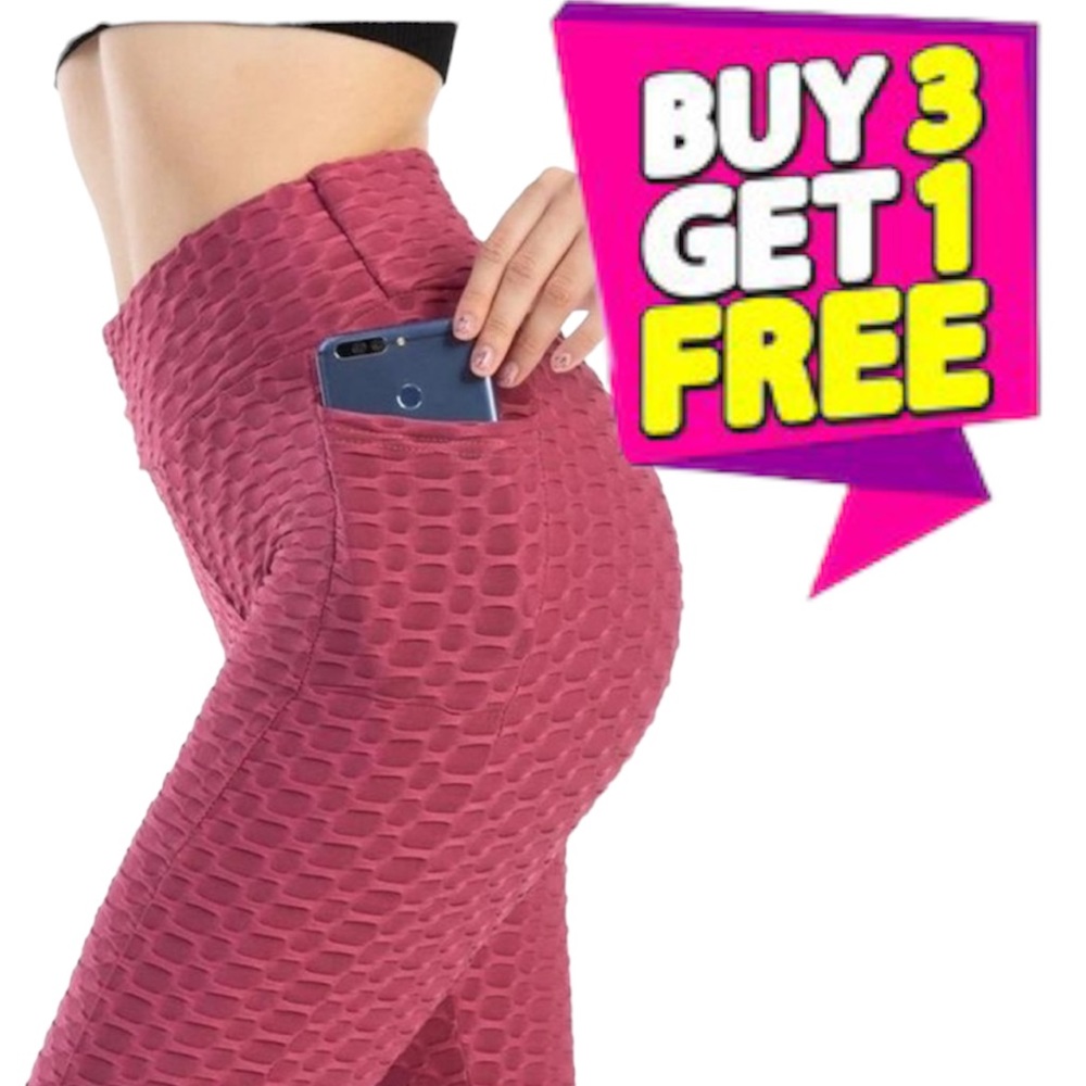 Women's High Waisted Leggings Slimming Scrunch Booty Ruched Butt Lift Yoga Pants